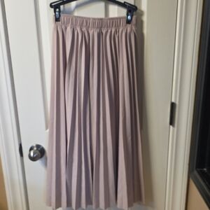 SHEIN Pleated Maxi Skirt in Light Pink